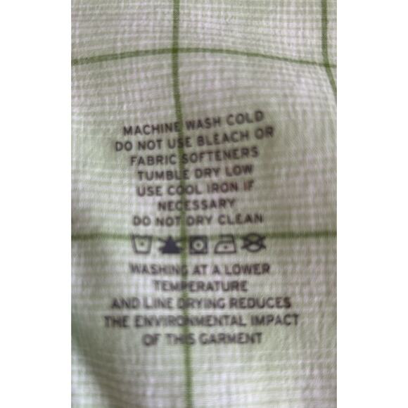 REI Green Plaid Long Sleeve Blouse Top Nylon Spandex Stretch Womens XL - Picture 8 of 8